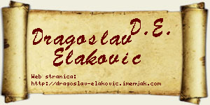 Dragoslav Elaković vizit kartica